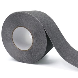 ONTWIE 4 Inch X 66ft Non Slip Safety Grip Tape for Stairs Steps Non Skid Tread High Traction Friction/Strong Grip Abrasive Adhesive Hazard Caution Tape- Gray