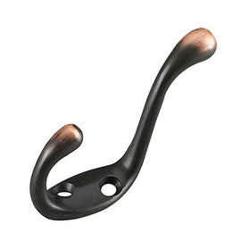 3-1/2" Oil Rubbed Bronze 2 Hook Heavy Duty Hat/Coat Hook
