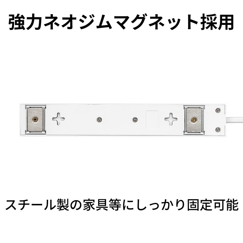 Sanwa Supply TAP-2210-2W Power Strip, 10 Socks, 2P (6.6 ft