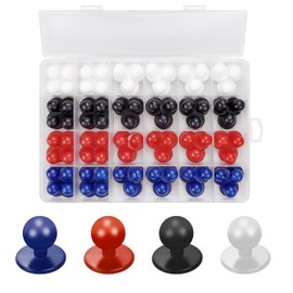 80 Pieces Ball Buttons for Chef Jackets, Round Buttons, Chef Jacket Buttons, Cooking Buttons, Ball Buckles, Ball Buttons, Nylon, for All Standard Ball Knobs, Chefs Jackets, Kitchen (4 Colors)