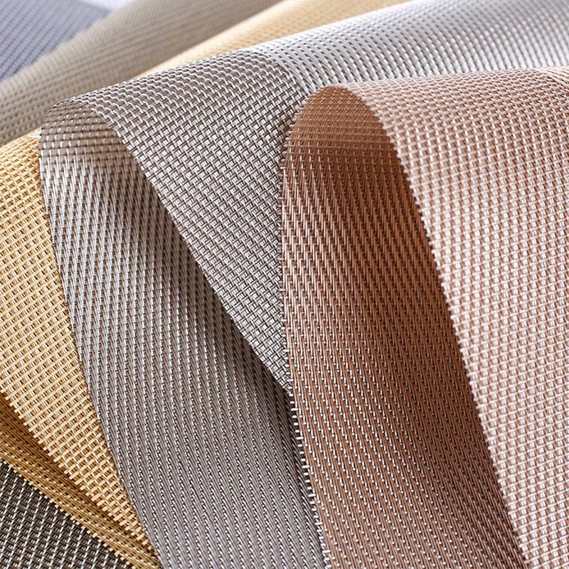 4PCS Table Placemats, PVC Dining Table Mats Woven Vinyl Table
