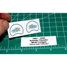 1991 - 1992 Orlando Thunder WLAF Football Gumball Helmets *DIECUT DECALS ONLY*