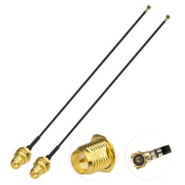 Yuslao RP-SMA WiFi Antenna Cable 6inch 15cm RP-SMA Female Bulkhead Mount Pigtail Cable (2-Pack) for M.2 NGFF WiFi Card Intel AC9560 AC9260 AC7265 AX200NGW AC8265 AC8260