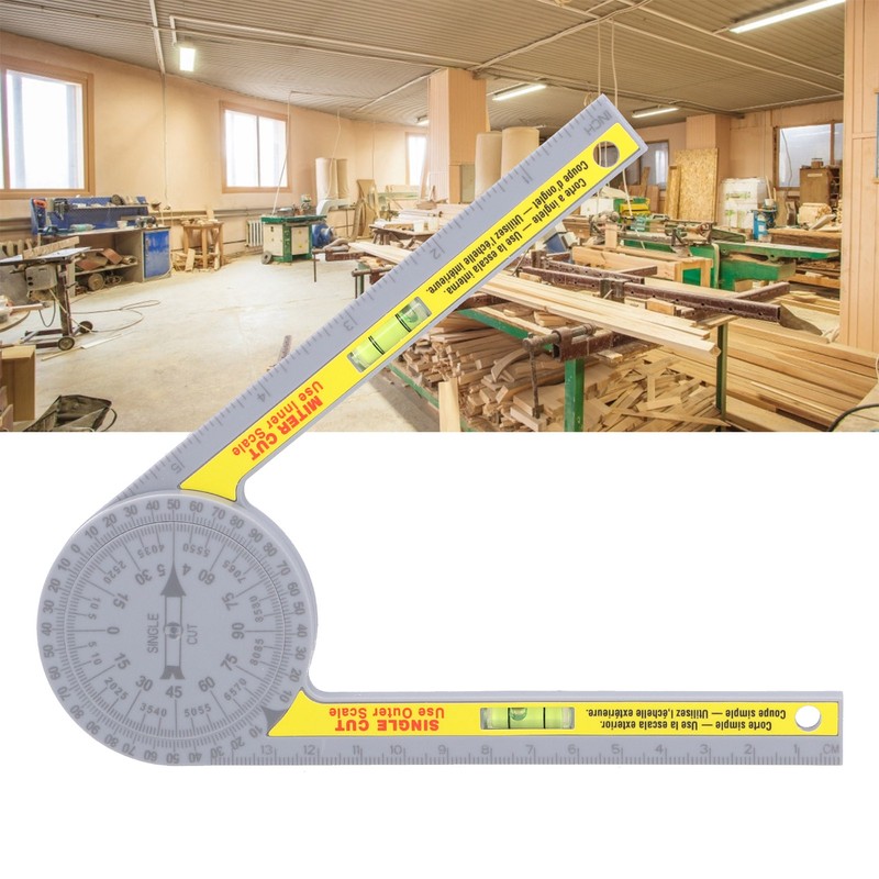 Miter Saw Protractor ABS Angle Measurement Finder Gauge 360 Degree