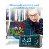 CCHKFEI Rechargeable Digital Alarm Clock with 60-Minute Timer, Dual LCD
