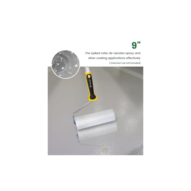VOOMEY Spiked Roller for Self Leveling Concrete, 9 Inch Epoxy