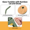 [通拓商品]50oz Glass Cup with Handle Reusable Bamboo Lids Water Bottle