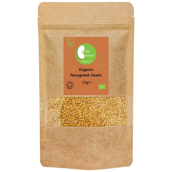 Organic Fenugreek Seeds- Certified Organic- by Busy Beans Organic (50g)