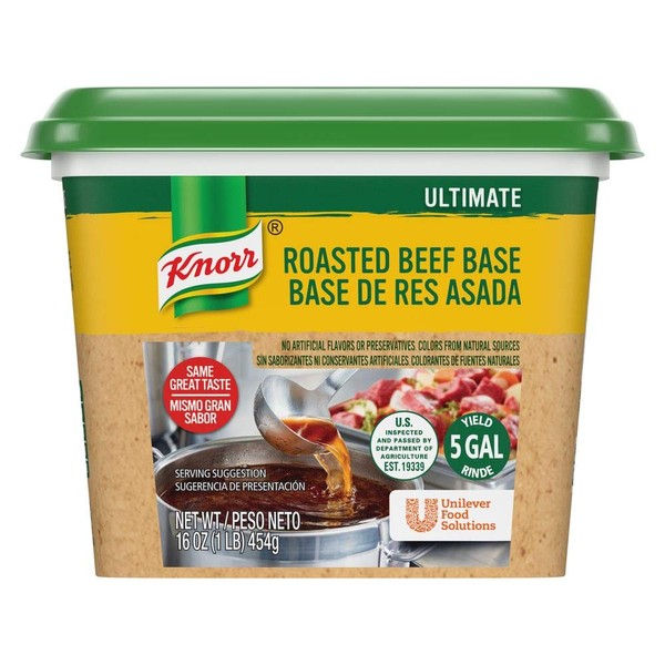 Knorr Professional Ultimate Beef Stock Base Gluten Free, No Artificial Flavors or Preservatives, No added MSG, Colors from Natural Sources, 1 lb, Pack of 6