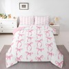 Erosebridal Cute Pink Bow Twin Bedding Set for Girls,Ribbon Bow