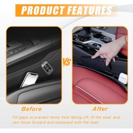 Organizador de Espacio para Asiento de Coche, 2 Unidades, Relleno de Espacio con Ranura de Almacenamiento Entre Asiento y Consola, Organizador Universal Anti-Goteo para Accesorios de Auto, SUV