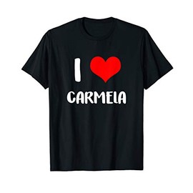 I love CARMELA gift valentine guy heart Anniversary 6 T-Shirt
