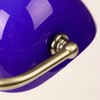 FIRVRE Blue Glass Bankers Desk Lamp Bright Executive Table Lamp
