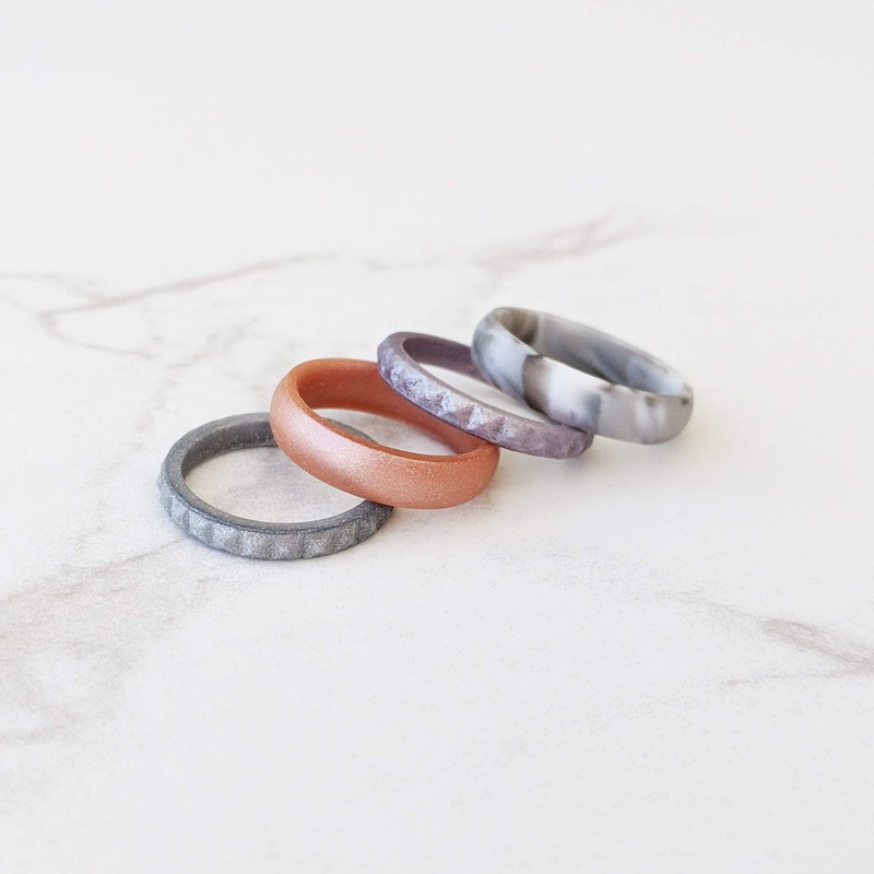 Knot Theory - Anillo de silicona para mujer, diseño de