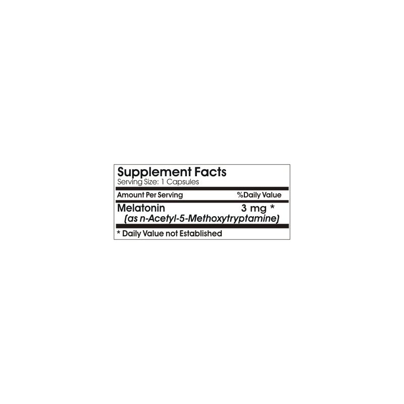 Melatonina 3mg ~ 100 Cápsulas - Sin aditivos ~ Naturetition