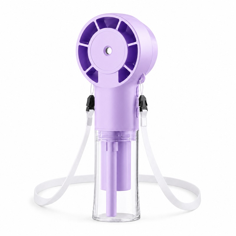 Rechargeable Portable Misting Fan – 3-in-1 Handheld, Neck-Hanging & Desktop