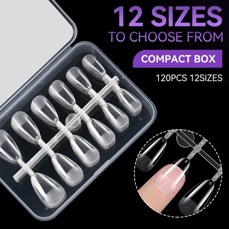 Gelike EC MiNi Short Soft Gel Nail Tips (SHORT ALMON)