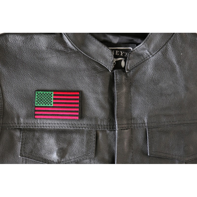 Ivamis American Flag with African Colors Iron on Patch- 3.2x2