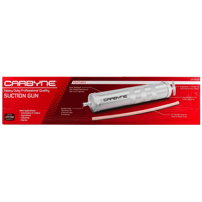Carbyne Suction Gun, 14 oz Capacity, 12 in. Flexible Hose,