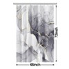 Ruelvth Grey Shower Curtain, Ombre Light Grey Marble Shower Curtain