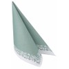 50 Serviettes Fabric-Like – Romantic; Colour: Eucalyptus Green, Size: 40