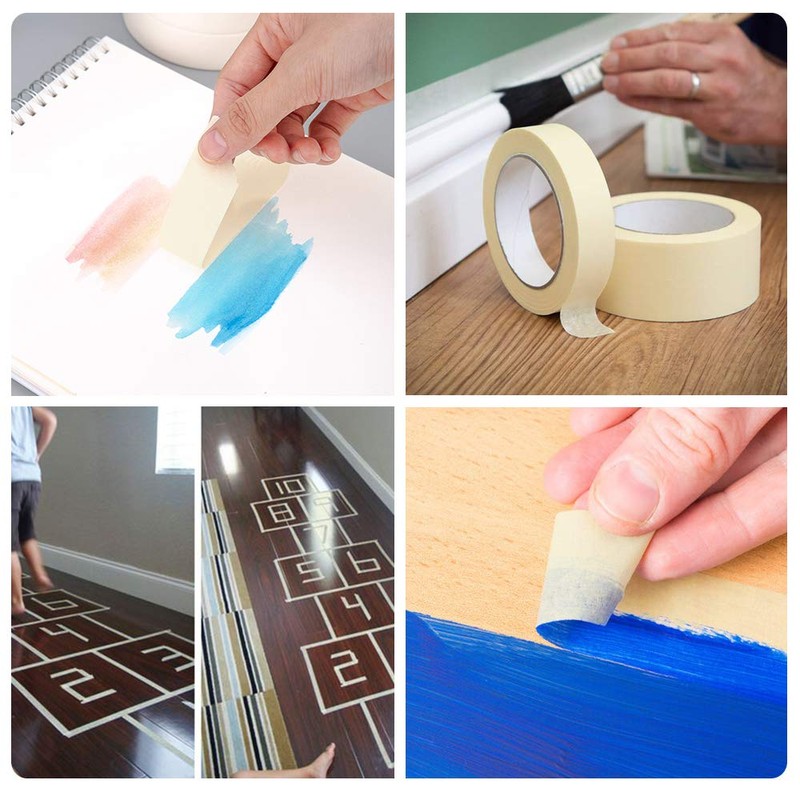 ADHES White Masking Tape, Painter's Tape, 80°C High Temperature Resistance,
