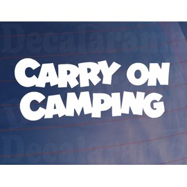 Car Sticker CARRY ON CAMPING Novelty Funny Camper Van Window Caravan Boot Decal