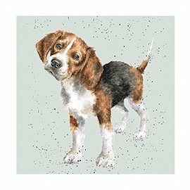 Artistic Greeting Card (wre8748) Blank / Birthday - Lady - Little Beagle - A Dog's Life Collection - Hannah Dale