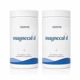 USANA Pack MagneCal D  Paquete de 2 Frascos  Calcio, Magnesio y Vitamina D  Suplemento Alimenticio Original USANA  112 Tabletas por Frasco            