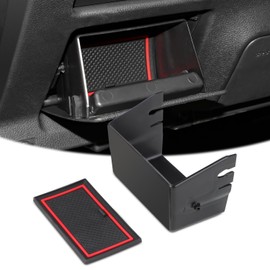 auovo Fuse Box Coin Container Inner Storage Tray Plate Compatible with Subaru Crosstrek Impreza XV Forester Legacy Outback WRX STI Ascent Accessories ABS Interior Inner Dash Tray (Red Trim)