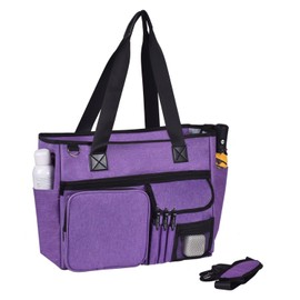 ZFZGFRCS Nurse Tote Bag for Work with Multiple Pockets - Clinical Bag for Nursing & Teaching (Purple)