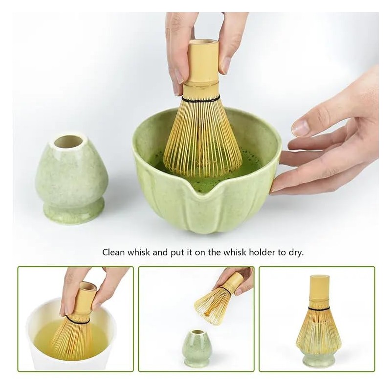 Bushora Matcha Whisk Set – Handcrafted Ceramic Bowl, 100% Natural
