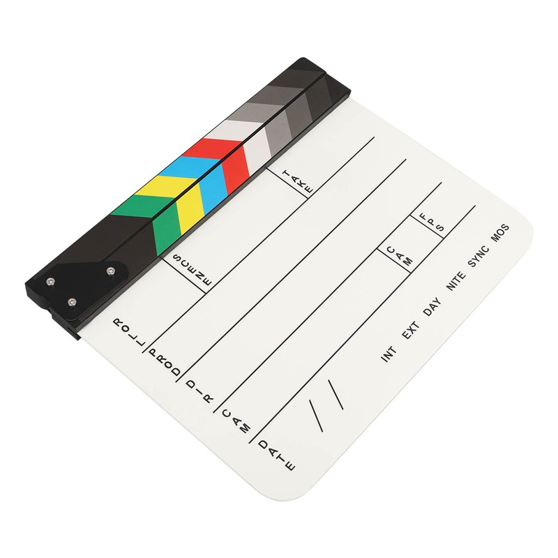 Acrylic Film Clapboard Professional Dry Erase Movie Props Clap Board