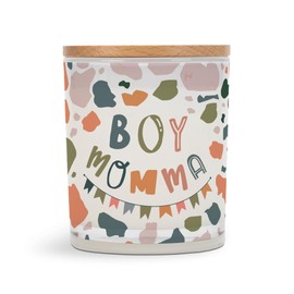 Elanze Designs Boy Momma 11.5 Ounce Pure Soy Wax Jar Candle, White Tea Scent