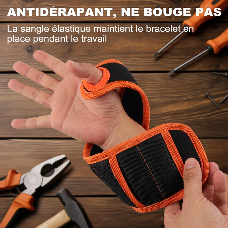 Allinside Magnetic Wristband for Tools, Tool Belt Wrist Band with