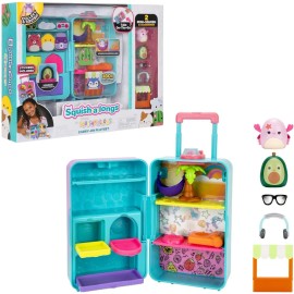 Squish-a-longs On-The-Go Luggage Playset (2) 1” Mini-Squish & 3 Accessories New