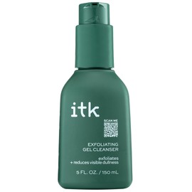 ITK Exfoliating Facial Gel Cleanser - Face Wash to Brighten + Smooth Skin - Dissolves Makeup + Grime Gently- Even-Toned Skin - Glycolic Formula to Brighten Skin, for Normal to Oily Skin, 5 Fl Oz