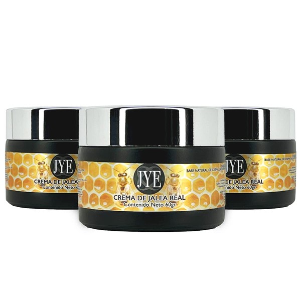 3 Frascos de Crema de Jalea Real JYE completamente natural