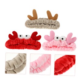 Baluue 3pcs Elastic Makeup Headdress Hair Bands Comfortable Spa Sports Headbands for Women Random Styles for Face Washing Yoga and Quick Bathing