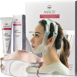 Double Chin Reducer Sagging Neck Firming Anti Aging Wrinkle Reducing Face Lift Slim - Korean Skin Care Routine Set. Vela Contour (CREAM MASK BELT)