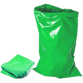 HOMESmith Large Heavy Duty Garden Sacks Builders and DIY Choice Rubble Bags - Pack of 10, Green
