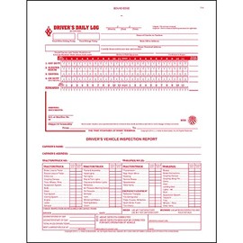 2-in-1 Driver Daily Log Book 5-pk. with Detailed Driver Vehicle Inspection Report - Book Format, 2-Ply Carbonless, No Recap, 8.5" x 11", 31 Sets of Forms Per Book - J. J. Keller & Associates