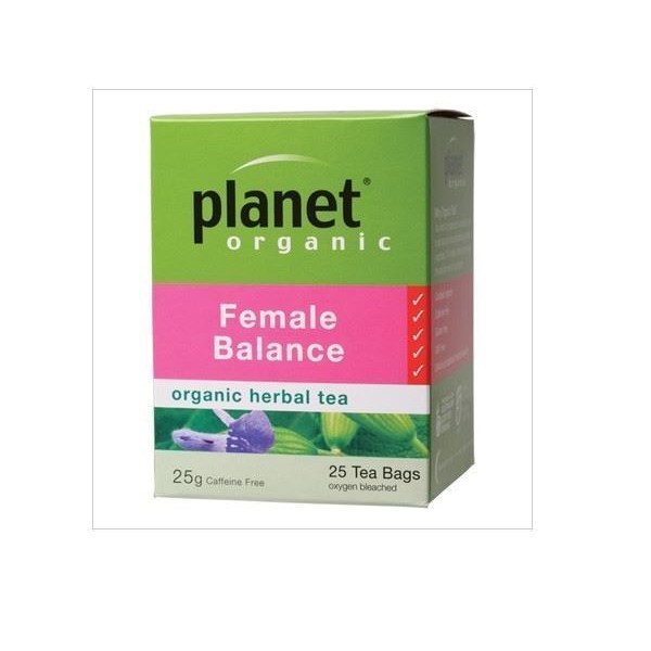 4 x 25 bags PLANET ORGANIC  Female Balance Organic Herbal Tea ( 100 bags )