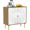 Giluta Accent Cabinet with 2 Doors,Storage Cabinet with Adjustable Shelf,Decorative