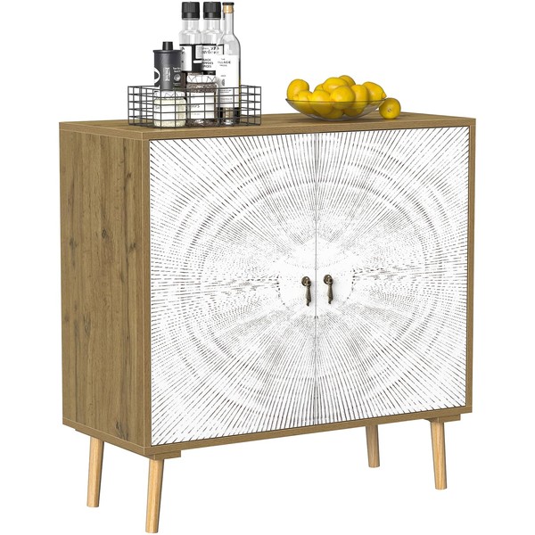 Giluta Accent Cabinet with 2 Doors,Storage Cabinet with Adjustable Shelf,Decorative