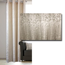 JEMIDI Opaque Curtain 140 x 245 cm - Curtain with Eyelets Attachment - Eyelet Curtain Decorative Curtain Shiny Look - 100% Polyester for Living Room Bedroom