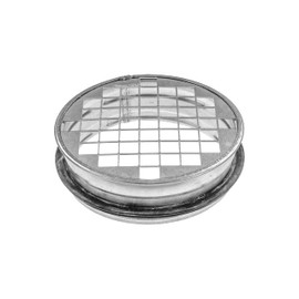 4" Inch (net 3/8" x 3/8" in) Steel Mesh Duct End Cap with Rubber Gasket - Round Galvanized Steel Cap, Steel Screen - Vent Duct End Cap - Available Different Sizes (4"; 5"; 6"; 8"; 10" 12" Inch)