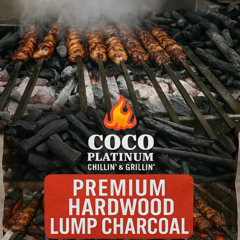 Coco Platinum Premium Hardwood Lump Charcoal – 100% Natural BBQ