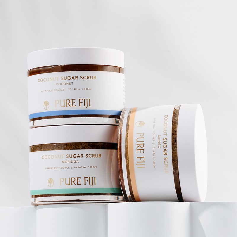 Pure Fiji Coconut Sugar Scrub 300ml - Moringa