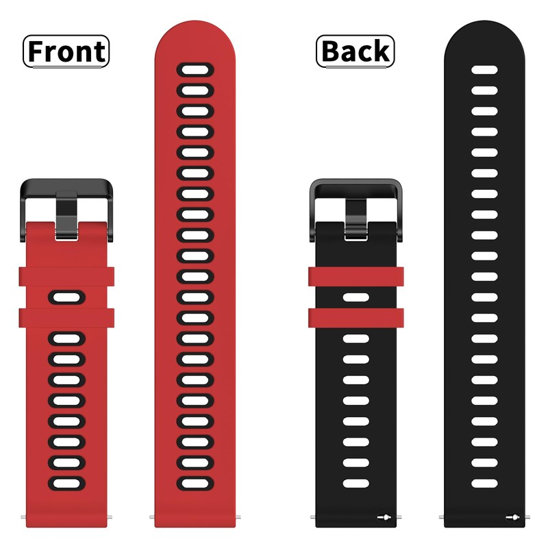 Meliya Silicone Watch Bands Quick Release 20mm 22mm, Soft Silicone